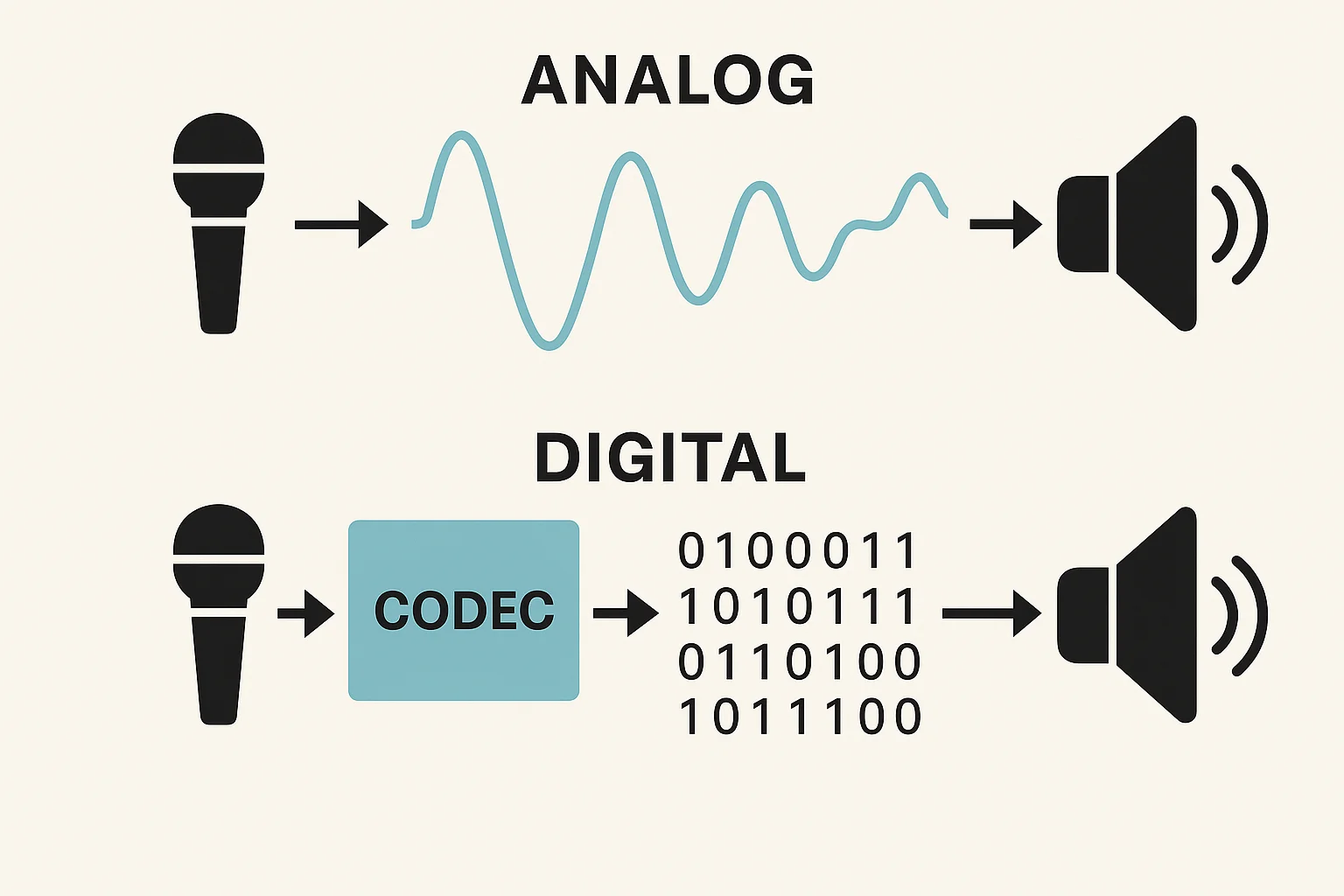 Analog vs Digital Waveforms